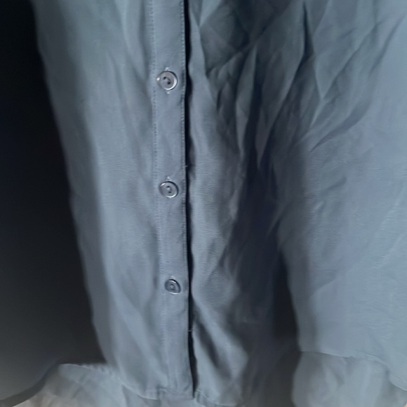 by & by blouse dark teal button up size Large - Picture 5 of 5